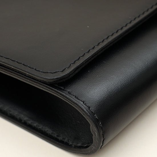 Louis Vuitton Black Louise Matte Chain Clutch-Louis Vuitton-THE CLOSET