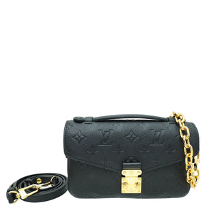 Louis Vuitton Black Monogram Empreinte Pochette Metis East West Bag