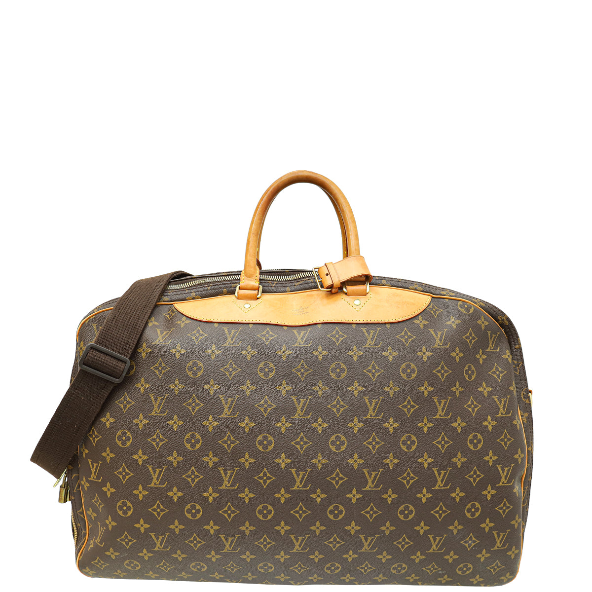 Louis Vuitton Brown Monogram Alize 2 Poche Soft Suitcase