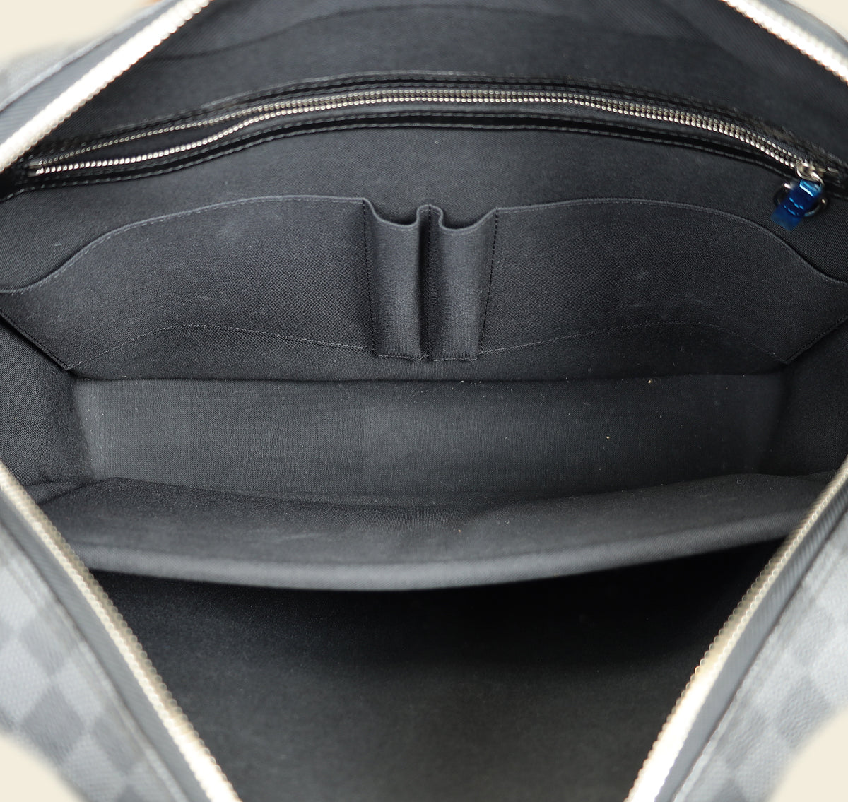 Louis Vuitton Black Damier Graphite Porte Documents Voyage Briefcase w/ Initials A.Mg