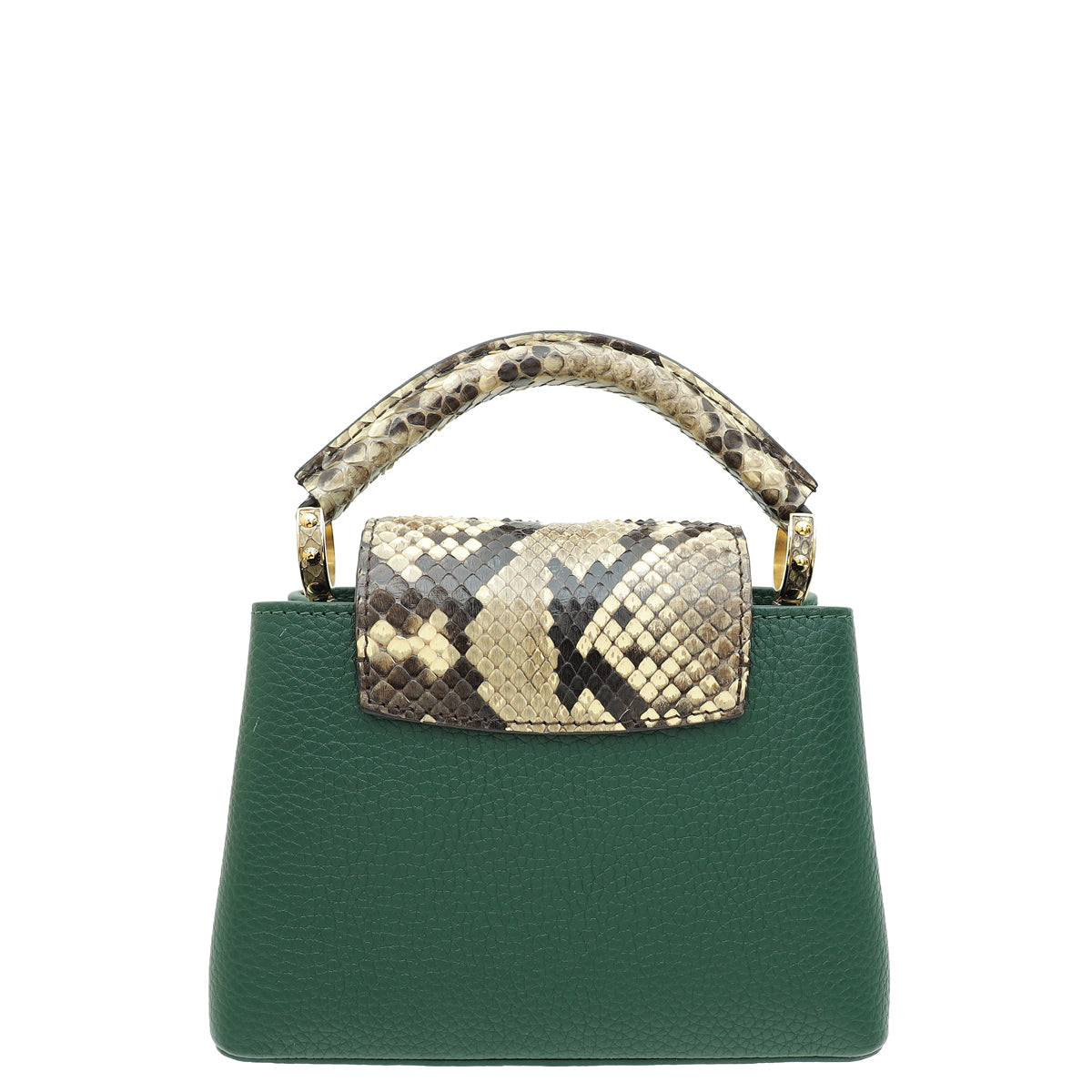 Louis Vuitton Emeraude Mini Capucines Taurillon Python Leather Bag