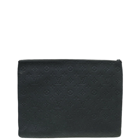 Louis Vuitton Black Taurillon Monogram Solar Ray A4 Pouch