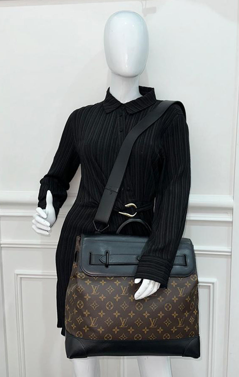 Louis Vuitton Monogram Black Solar Ray Steamer PM Bag