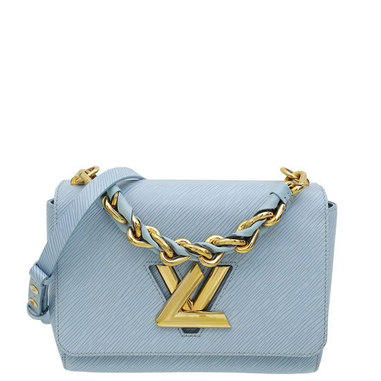 Louis Vuitton Sky Blue Milky Way Twist MM Braided Chain Bag