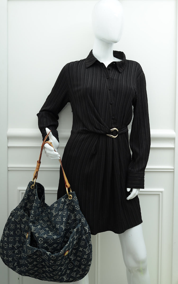 Louis Vuitton Blue Denim Monogram Denim Daily GM Bag-Louis Vuitton-THE CLOSET
