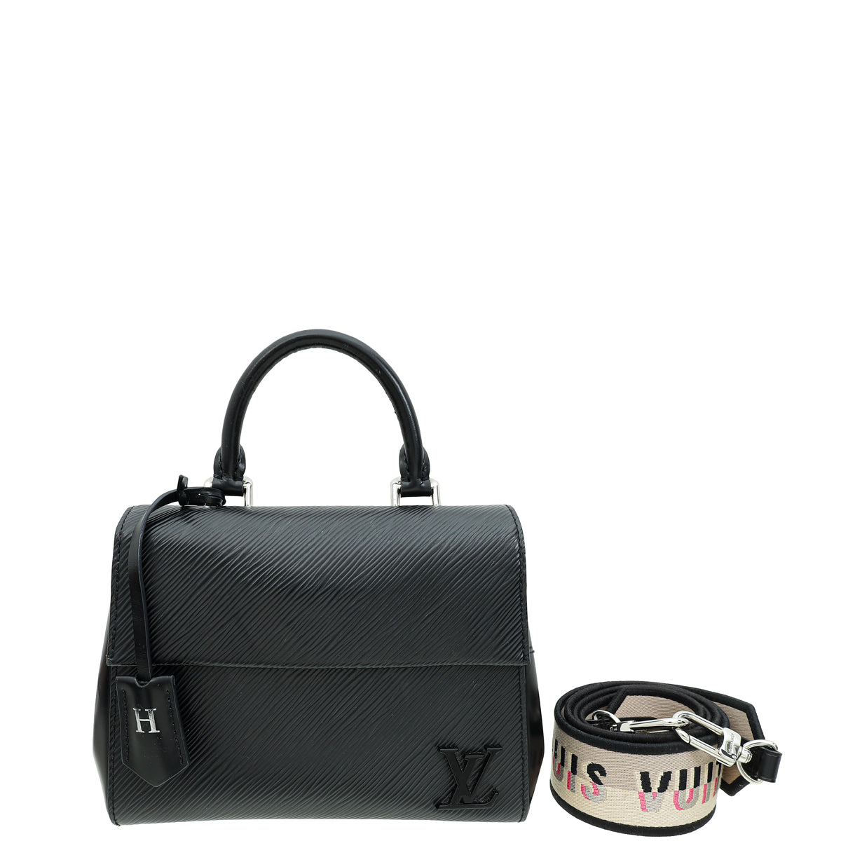 Louis Vuitton Black Cluny Mini Bag w/ H Initials