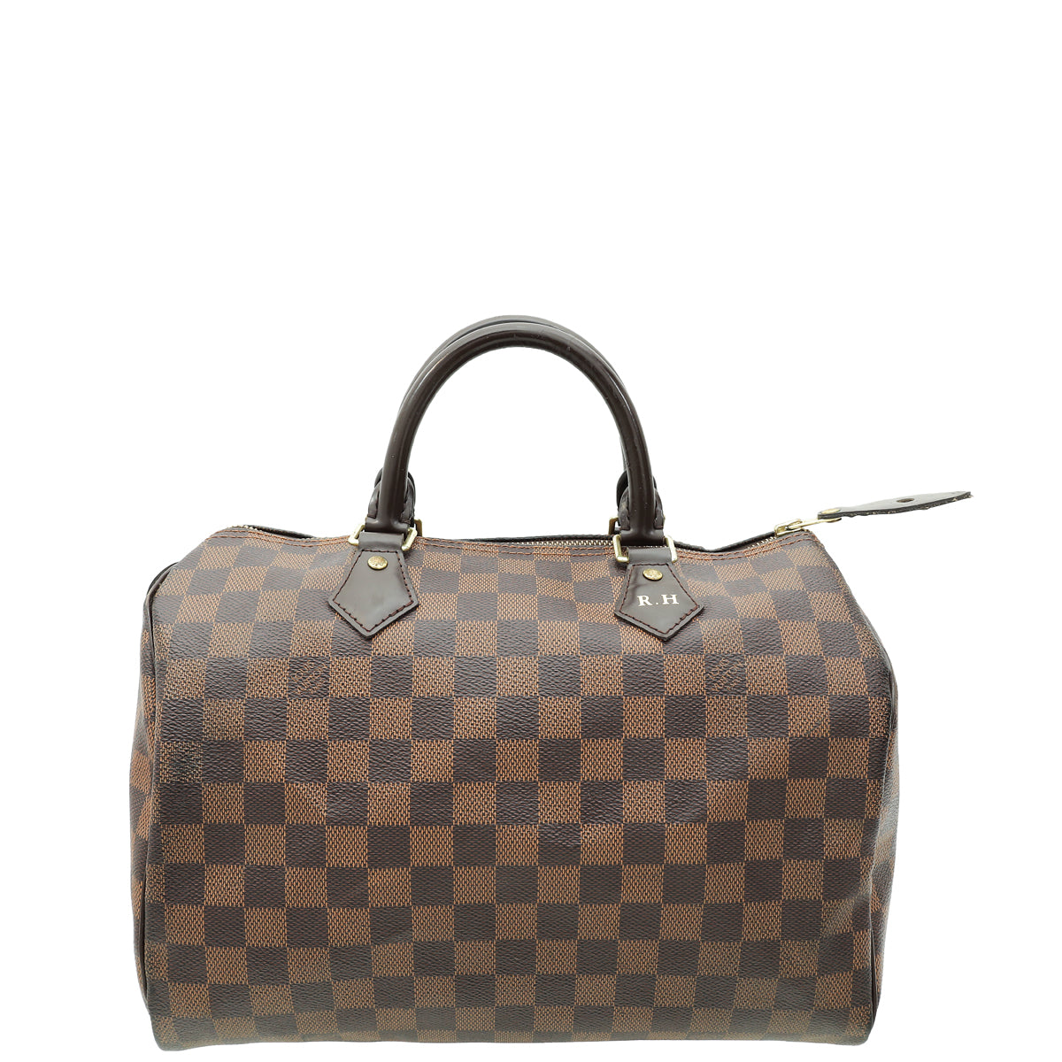 Louis Vuitton Damier Ebene Speedy 30 Bag W/ R,H INITIALS