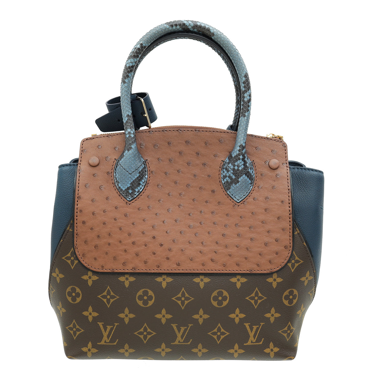 Louis Vuitton Monogram Bicolor Ostrich Python Majestueux PM Bag