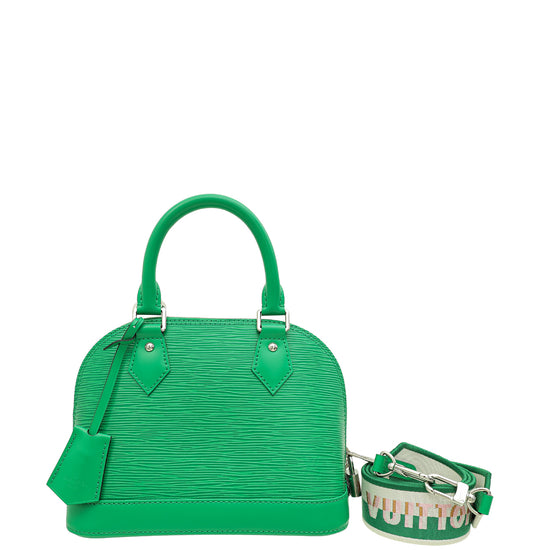 Louis Vuitton Green Serpentine Alma BB Sporty Bag