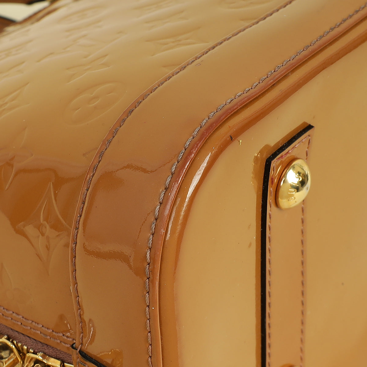 Louis Vuitton Noisette Monogram Vernis Alma PM Bag