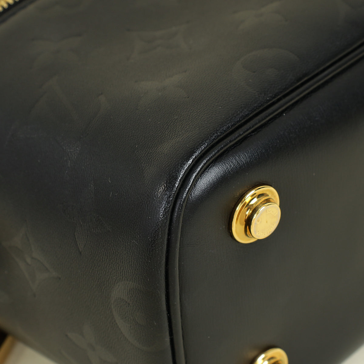 Louis Vuitton Black Monogram Ink Embossed Vanity PM Bag