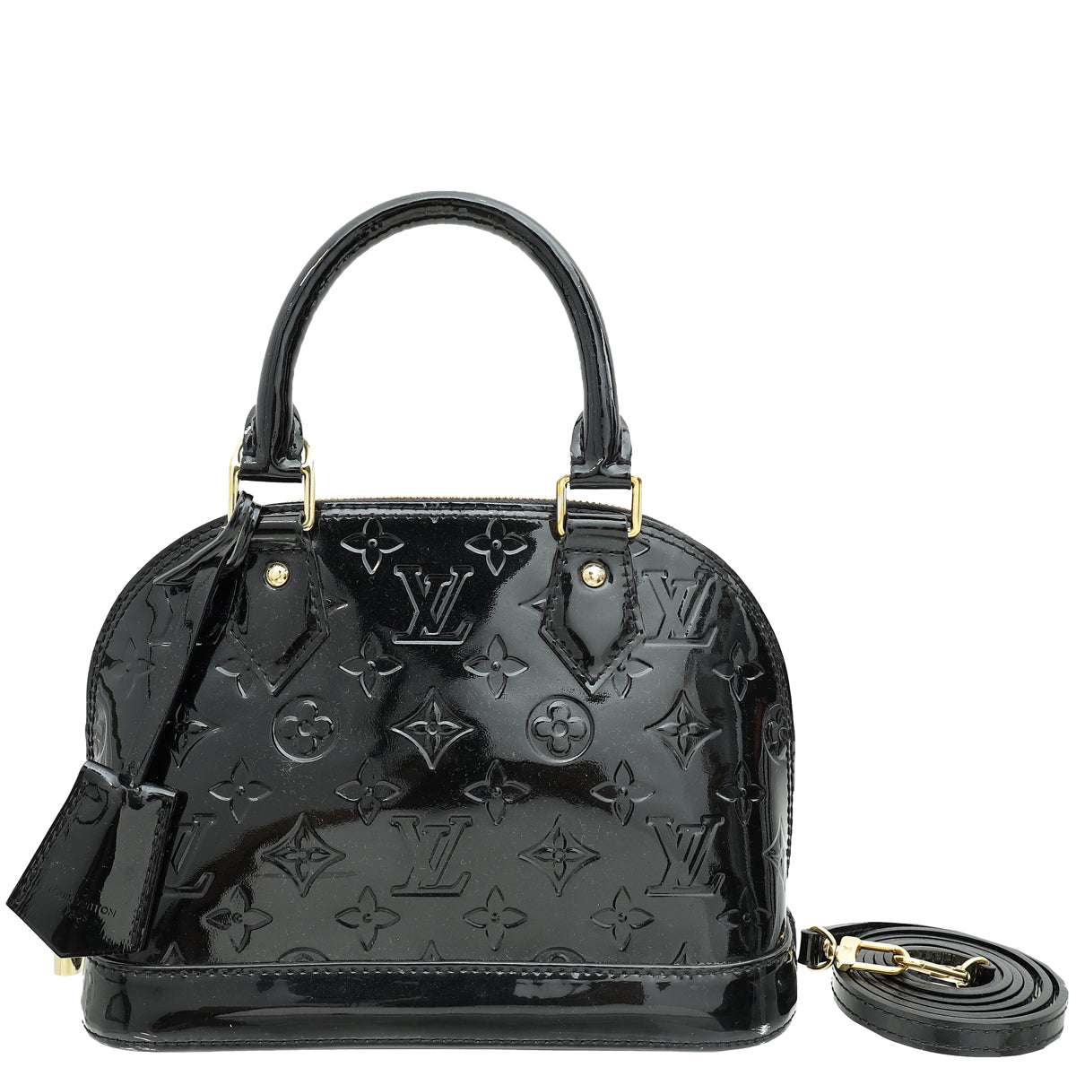 Louis Vuitton Black Monogram Vernis Alma BB Bag-Louis Vuitton-THE CLOSET