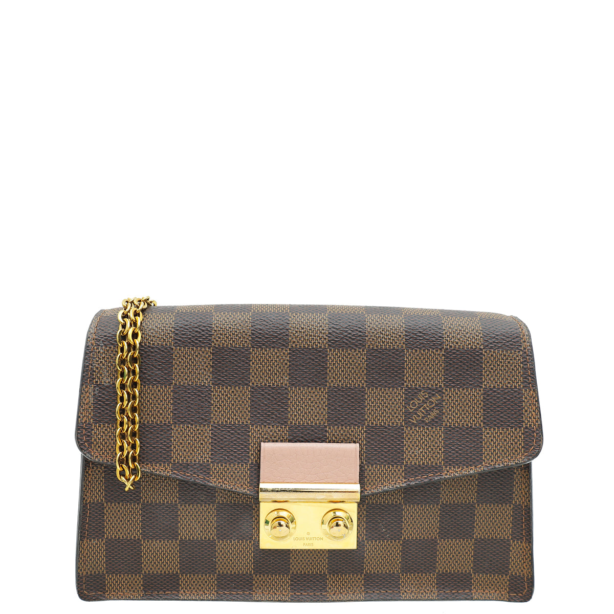 Louis Vuitton Damier Ebene Magnolia Croisette Chain Wallet-Louis Vuitton-THE CLOSET