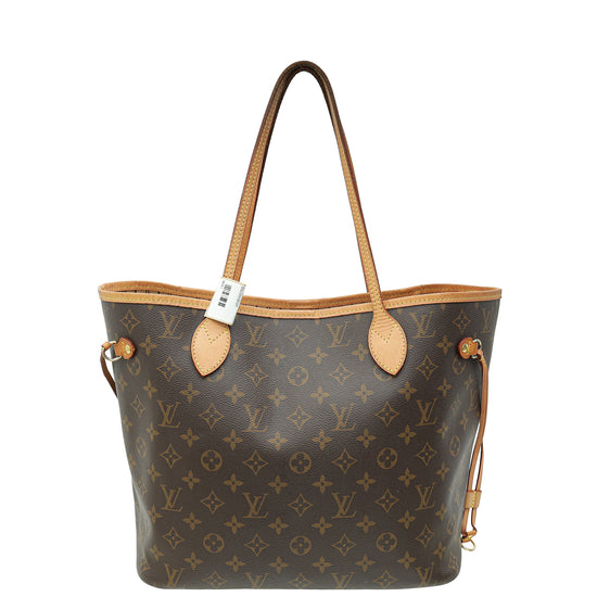 Louis Vuitton Brown Monogram Neverfull MM Bag W/ Pouch