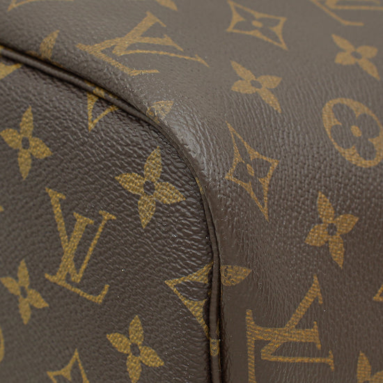 Louis Vuitton Brown Monogram Neverfull MM Bag W/ Pouch