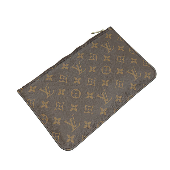 Louis Vuitton Brown Monogram Neverfull MM Bag W/ Pouch