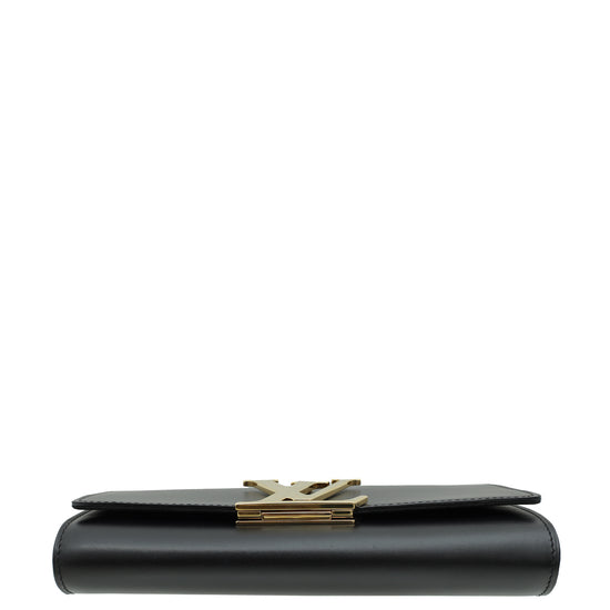 Louis Vuitton Black Louise Matte Chain Clutch