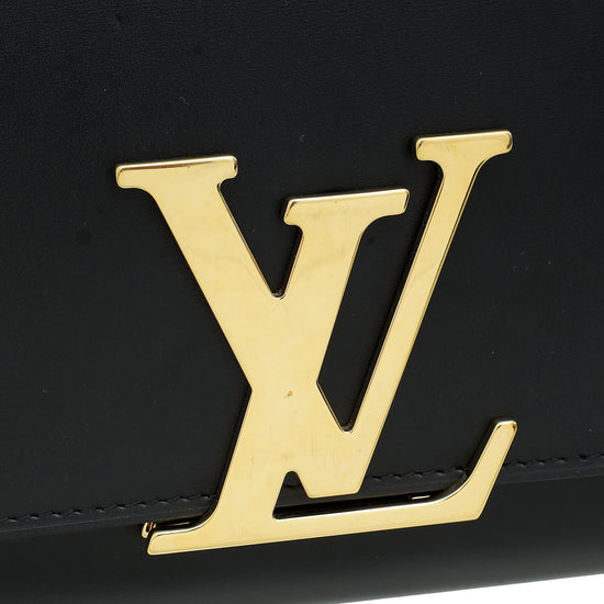 Louis Vuitton Black Louise Matte Chain Clutch