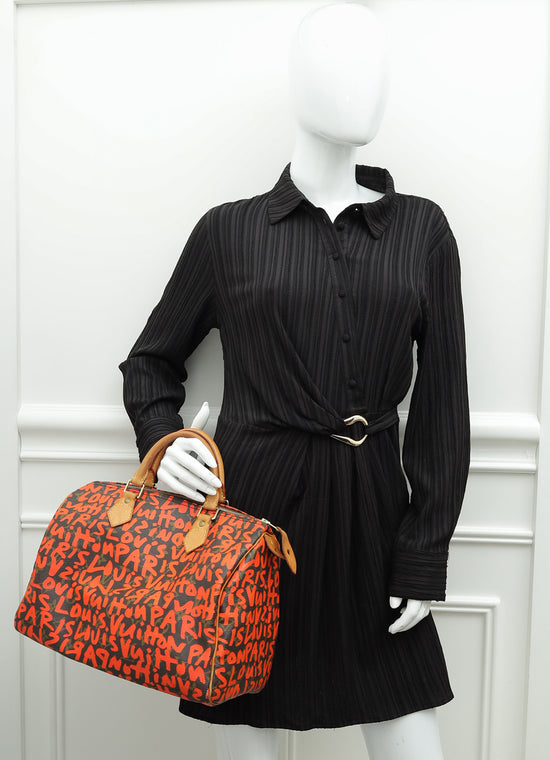 Louis Vuitton Bicolor Ltd. Ed. Graffiti Stephen Sprouse Speedy 30 Bag-Louis Vuitton-THE CLOSET