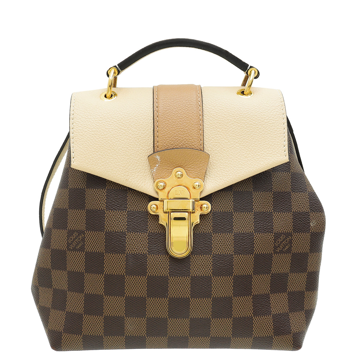 Louis Vuitton Damier Creme Taurillon Clapton Backpack Bag