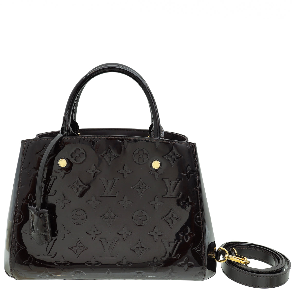 Louis Vuitton Amarante Monogram Vernis Montaigne BB Bag-Louis Vuitton-THE CLOSET