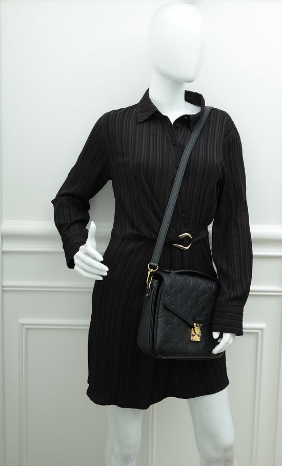Louis Vuitton Black Monogram Empreinte Pochette Metis Bag-Louis Vuitton-THE CLOSET