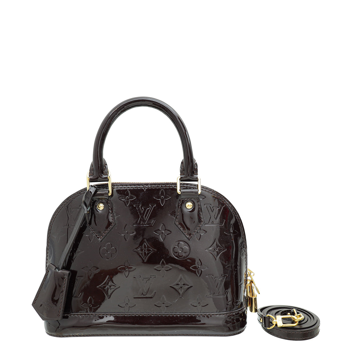 Louis Vuitton Amarante Monogram Vernis Alma BB Bag-Louis Vuitton-THE CLOSET