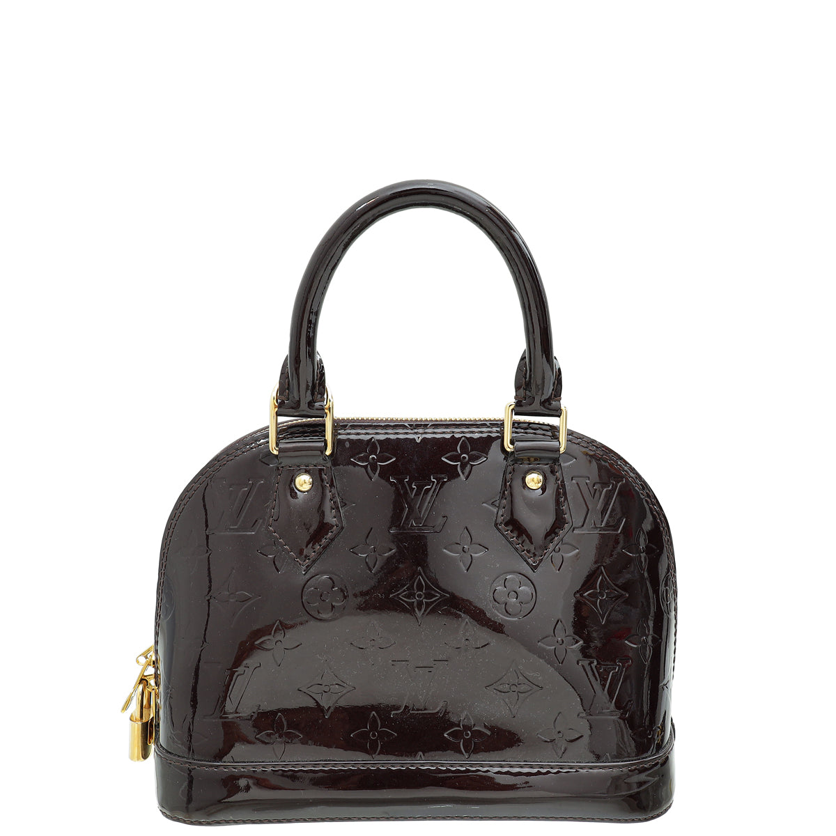 Louis Vuitton Amarante Monogram Vernis Alma BB Bag-Louis Vuitton-THE CLOSET
