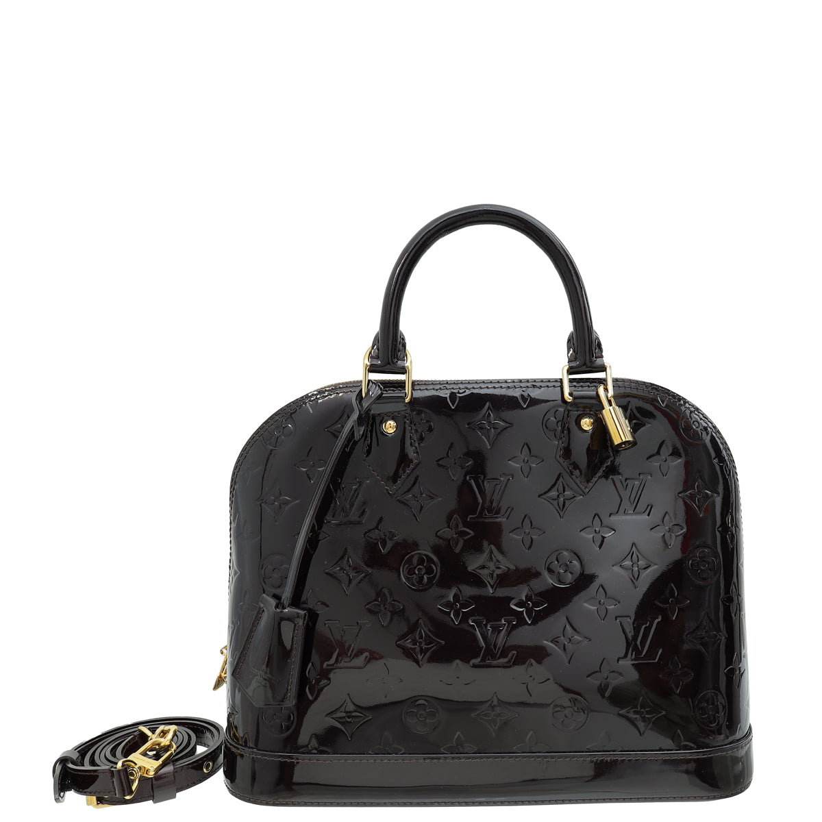 Louis Vuitton Amarante Monogram Vernis Alma PM Bag-Louis Vuitton-THE CLOSET