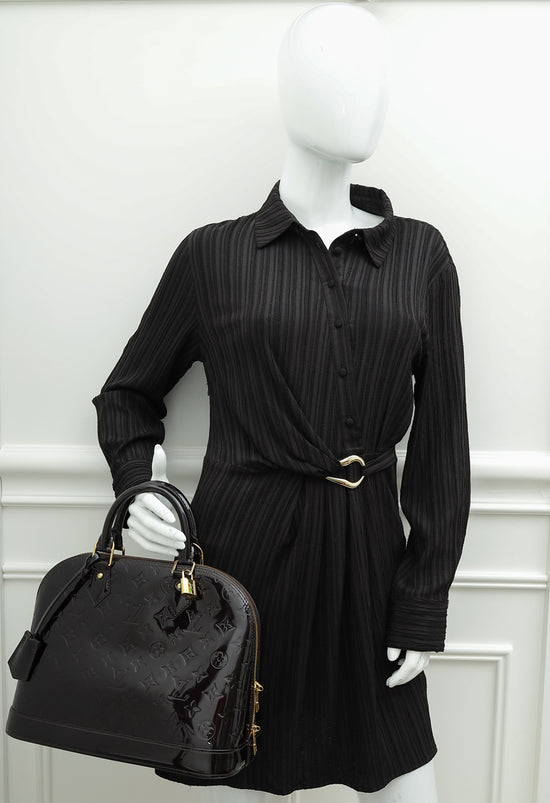 Louis Vuitton Amarante Monogram Vernis Alma PM Bag-Louis Vuitton-THE CLOSET