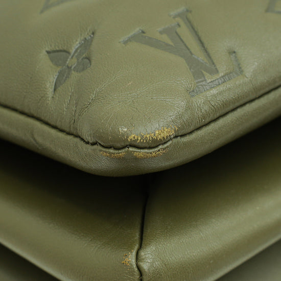 Load image into Gallery viewer, Louis Vuitton Khaki Puffy Monogram Embossed Coussin MM Bag
