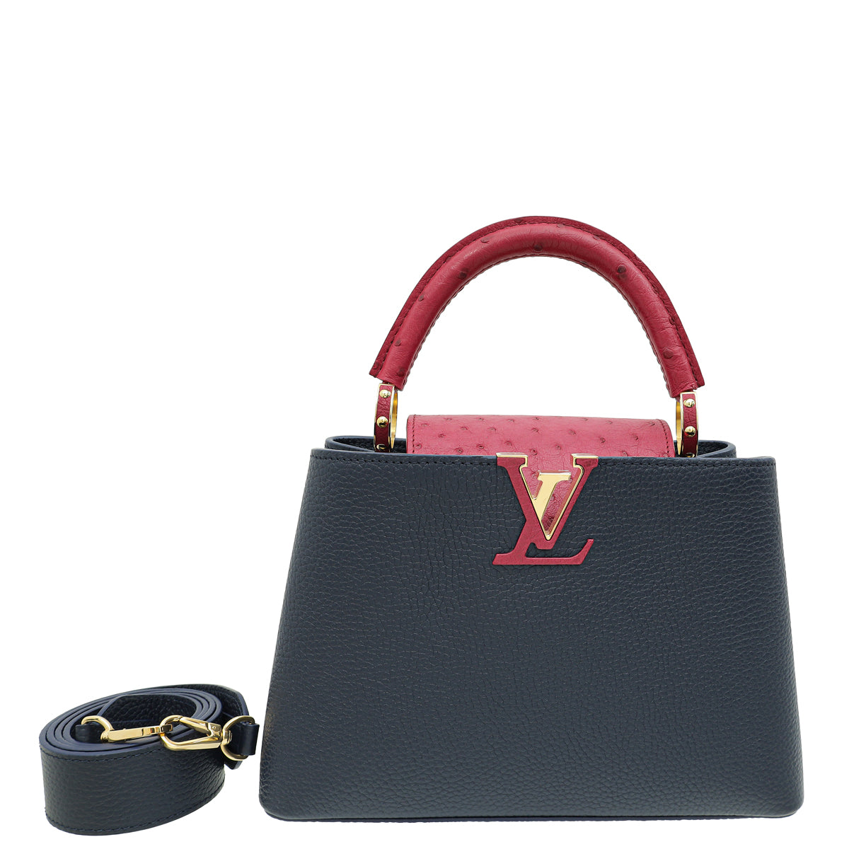 Louis Vuitton Bicolor Taurillon Ostrich Capucines BB Bag-Louis Vuitton-THE CLOSET