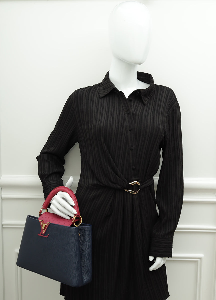 Louis Vuitton Bicolor Taurillon Ostrich Capucines BB Bag-Louis Vuitton-THE CLOSET