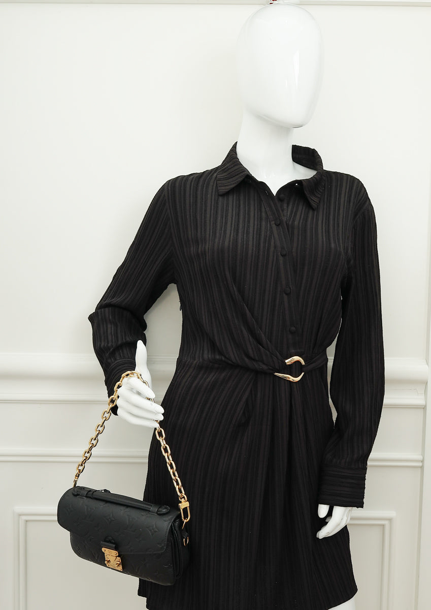 Louis Vuitton Black Monogram Empreinte Pochette Métis East West Bag-Louis Vuitton-THE CLOSET