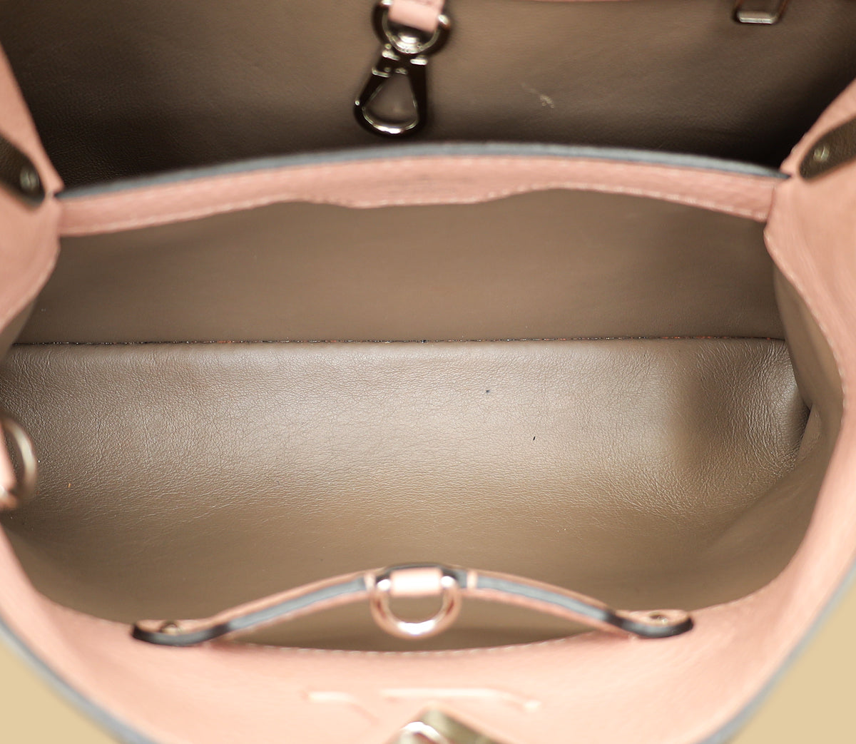 Louis Vuitton Rose Ballerine Capucines BB Python Handle Bag