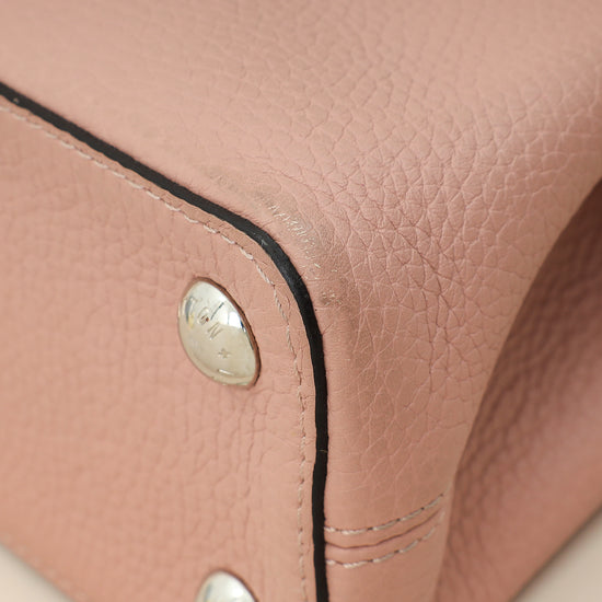 Load image into Gallery viewer, Louis Vuitton Rose Ballerine Capucines BB Python Handle Bag
