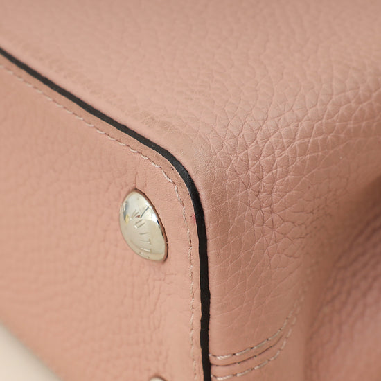 Load image into Gallery viewer, Louis Vuitton Rose Ballerine Capucines BB Python Handle Bag
