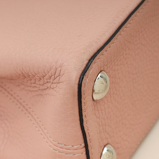 Load image into Gallery viewer, Louis Vuitton Rose Ballerine Capucines BB Python Handle Bag
