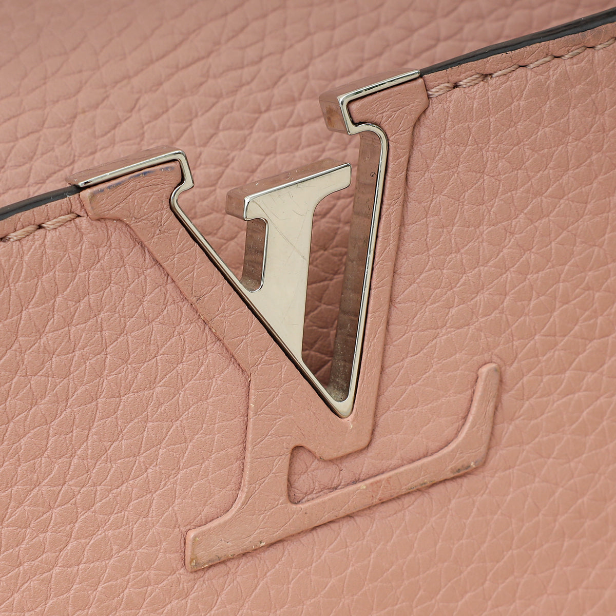 Louis Vuitton Rose Ballerine Capucines BB Python Handle Bag