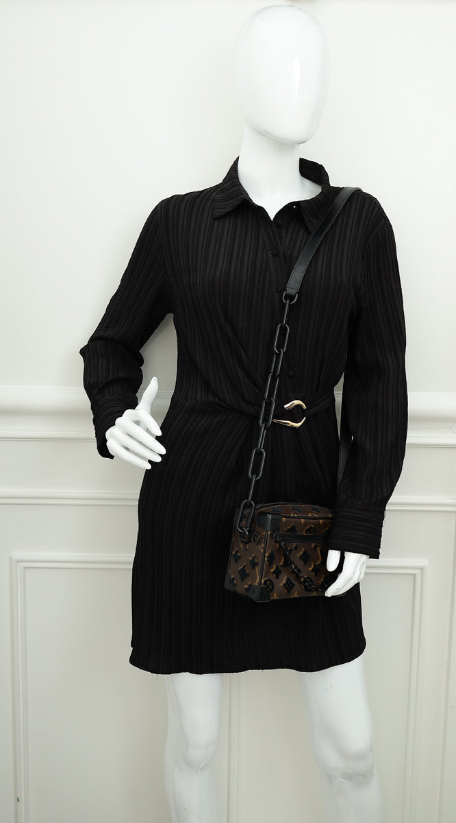 Louis Vuitton Monogram Black Tuffetage Mini Soft Trunk Bag-Louis Vuitton-THE CLOSET