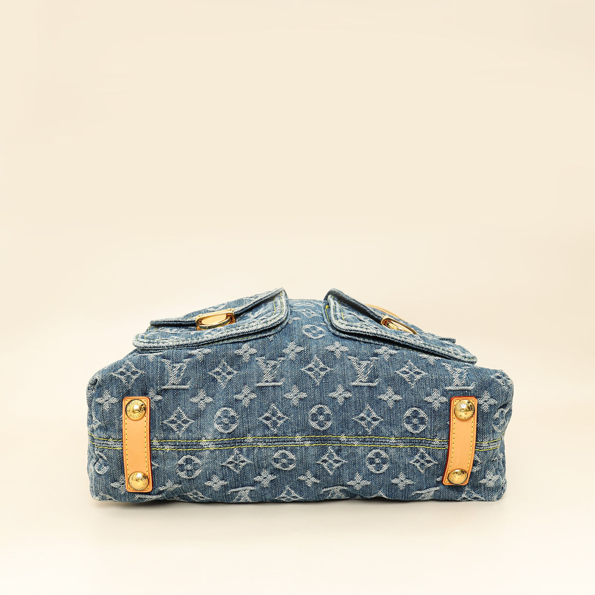 Louis Vuitton Blue Monogram Denim Baggy GM Bag-Louis Vuitton-THE CLOSET