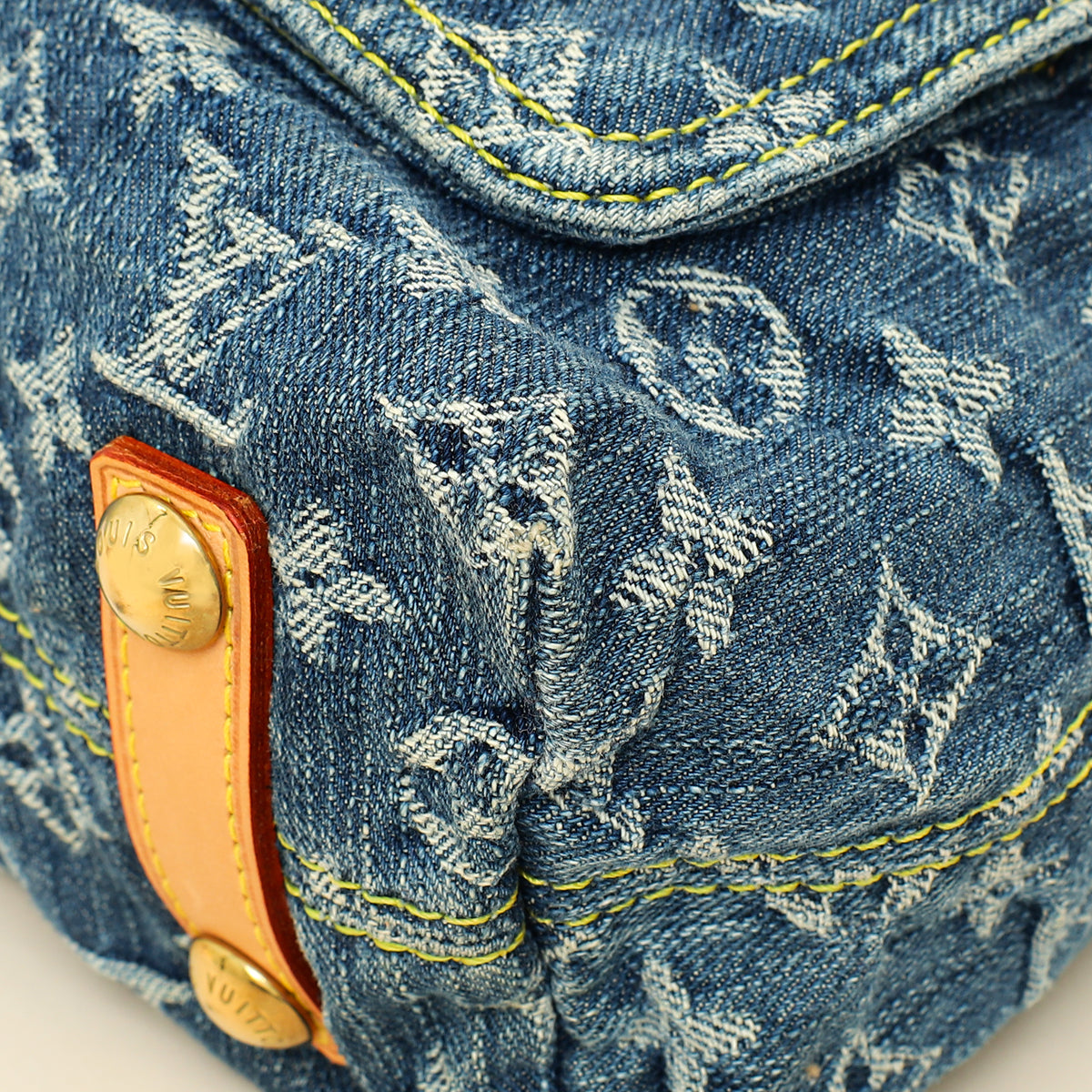Louis Vuitton Blue Monogram Denim Baggy GM Bag-Louis Vuitton-THE CLOSET
