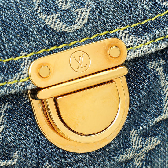 Louis Vuitton Blue Monogram Denim Baggy GM Bag-Louis Vuitton-THE CLOSET