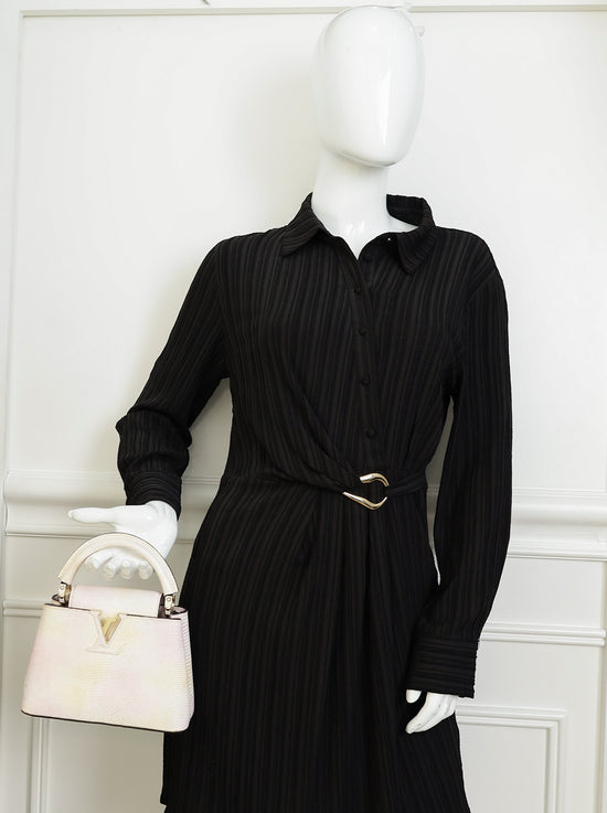 Louis Vuitton Metallic Pink Cream Capucines Mini Karung Bag