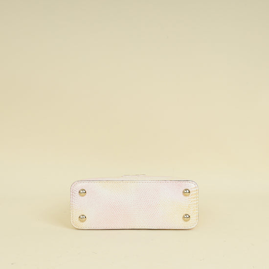 Louis Vuitton Metallic Pink Cream Capucines Mini Karung Bag