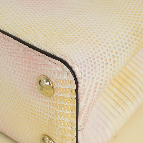 Louis Vuitton Metallic Pink Cream Capucines Mini Karung Bag
