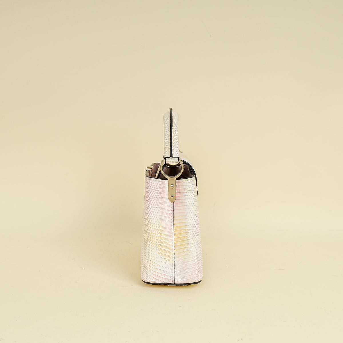 Louis Vuitton Metallic Pink Cream Capucines Mini Karung Bag