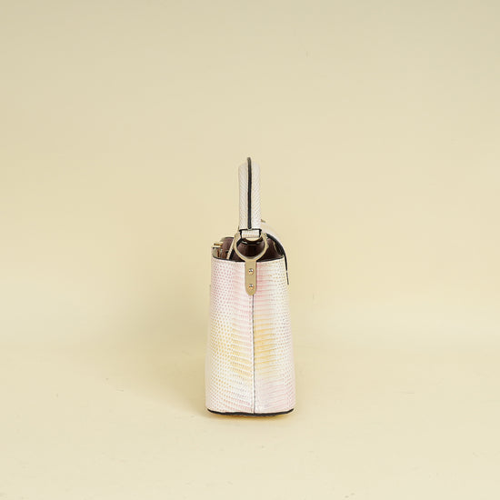 Louis Vuitton Metallic Pink Cream Capucines Mini Karung Bag