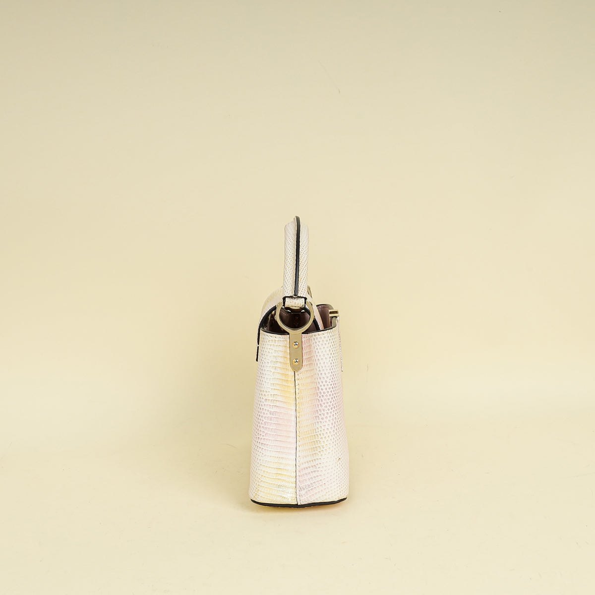 Louis Vuitton Metallic Pink Cream Capucines Mini Karung Bag