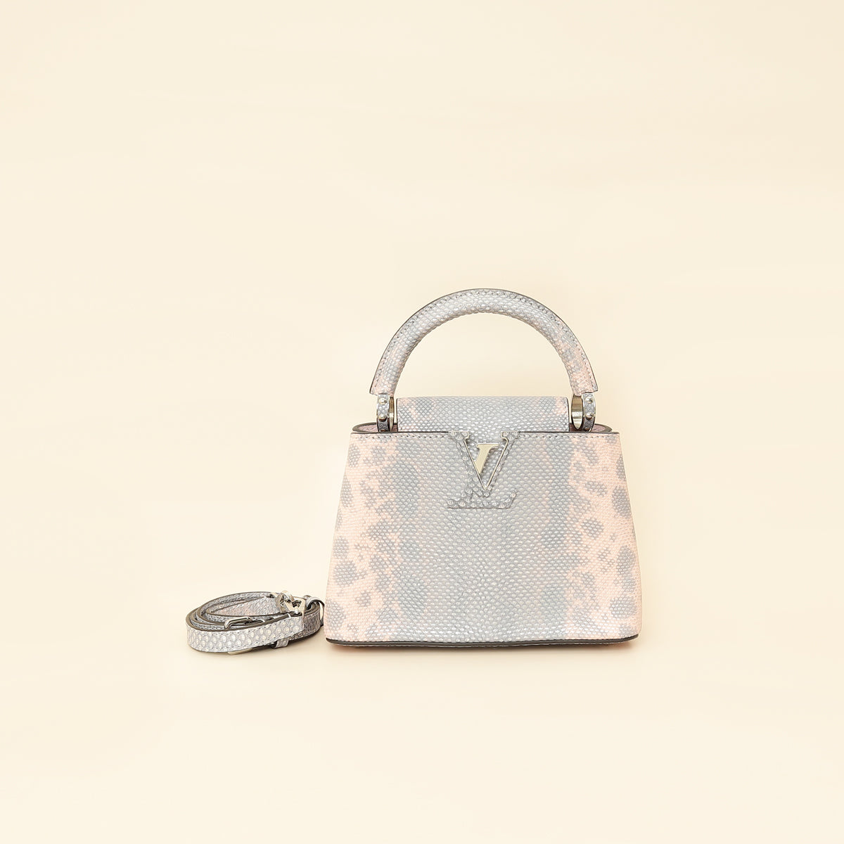 Louis Vuitton Bicolor Metallic Karung Capucines Mini Bag-Louis Vuitton-THE CLOSET